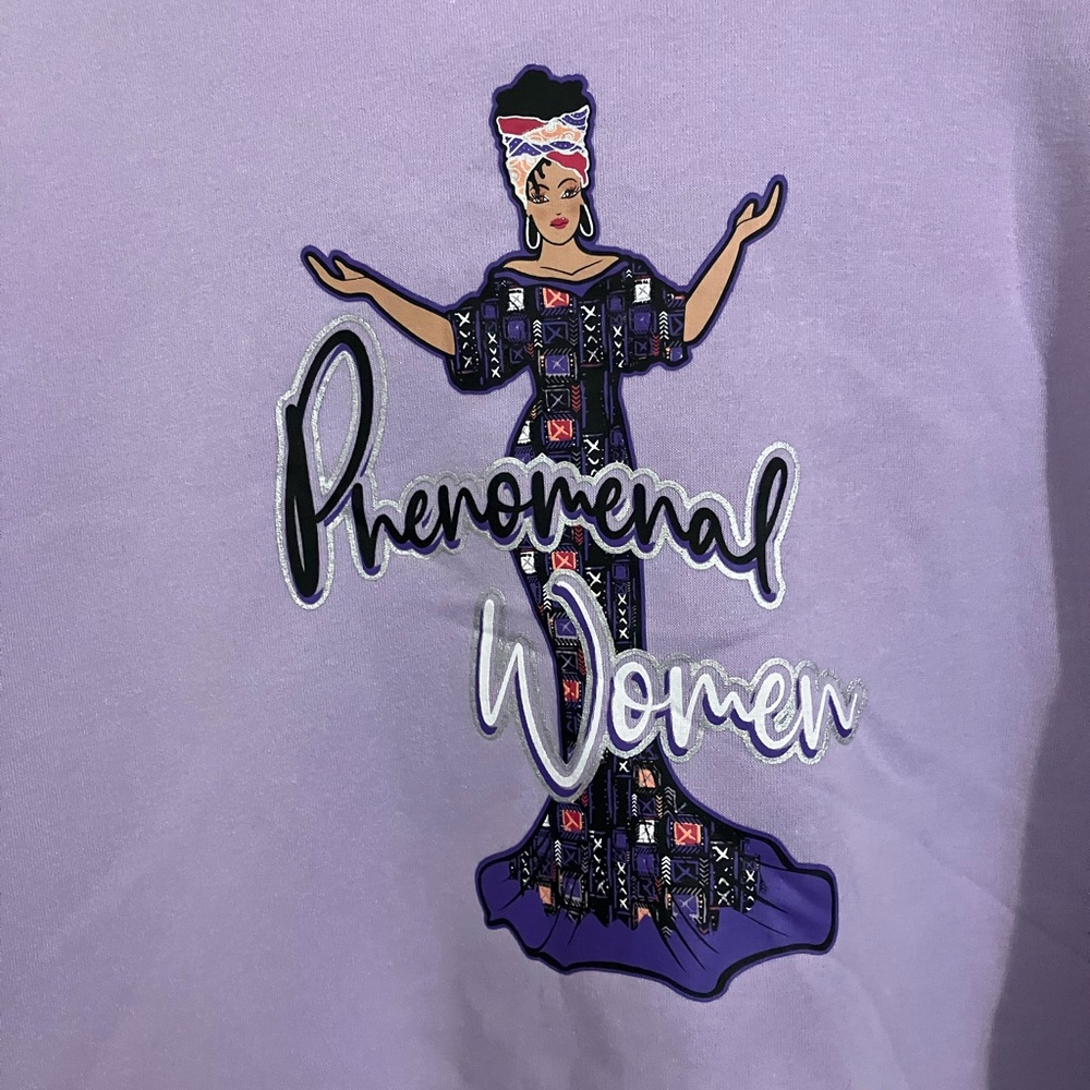 Phenomenal Woman Hoodie short length.